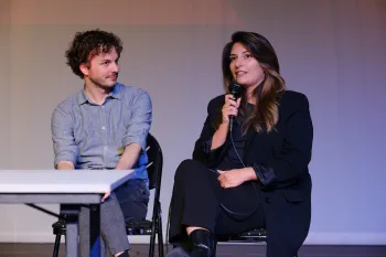 Thomas Winters, AI-onderzoeker en Paola Verhaert, expert digitale rechten